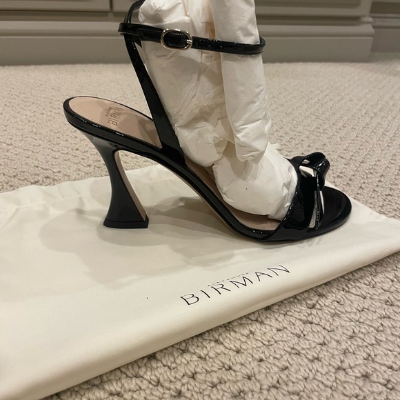 New w/box Alexander Birman Clarita Bell-Heel Patent Leather Sandals - Picture 3 of 5